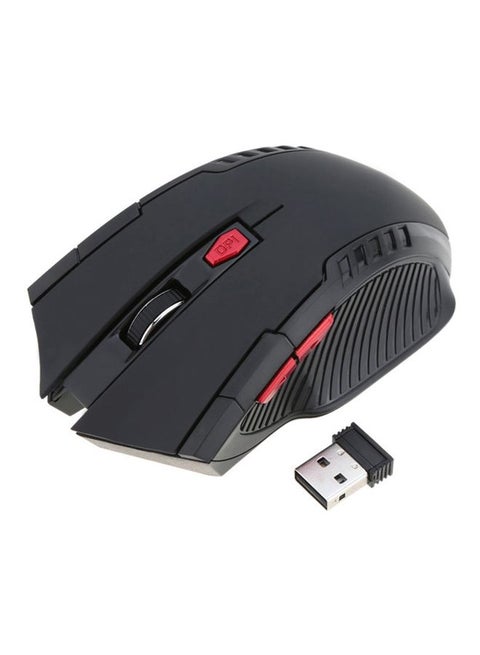 Wireless Optical Gaming Mouse With USB Adapter Black