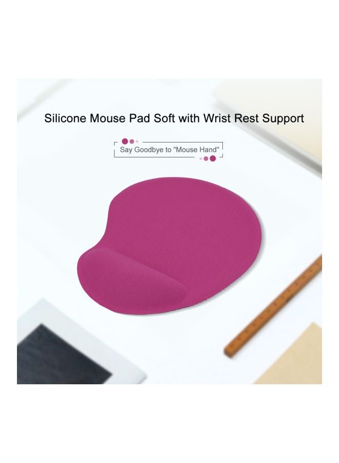 Silicone Wrist Support Mouse Pad Rose Red - Image 4