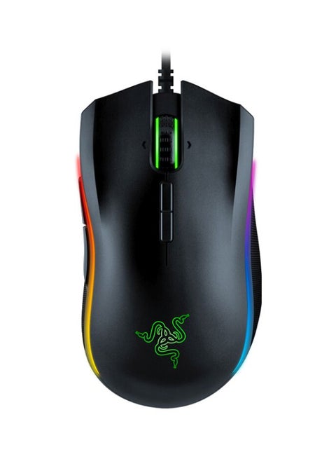 Razer Mamba Elite Wired Gaming Mouse: 16,000 DPI Optical Sensor - Chroma RGB Lighting - 9 Programmable Buttons - Mechanical Switches Black