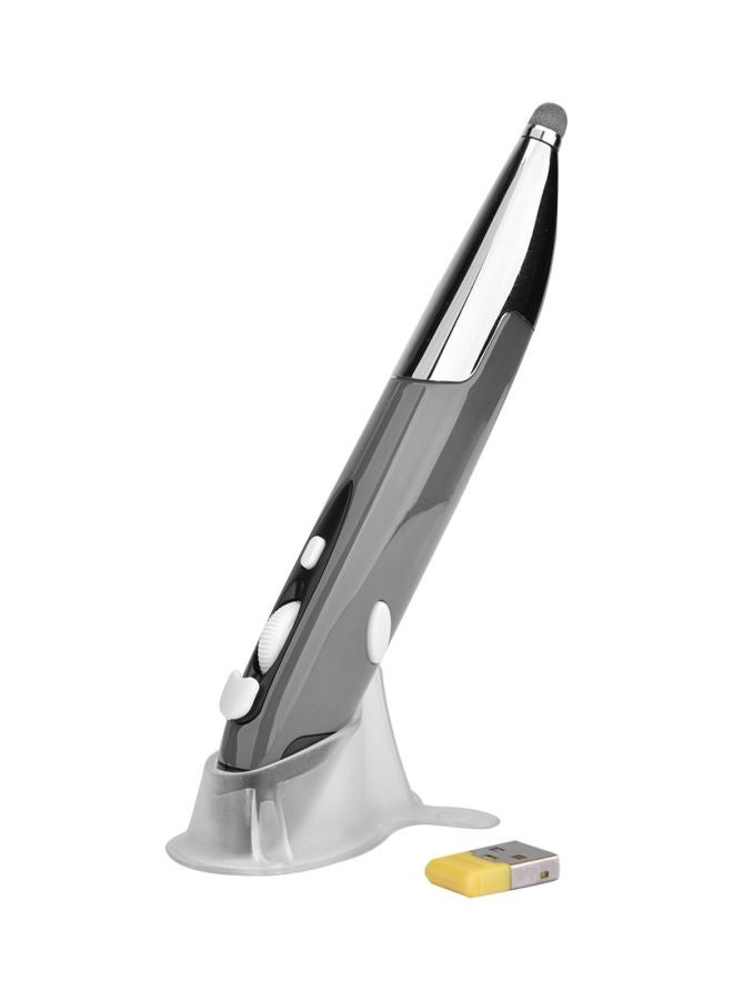 Generic Wireless Optical Pen Mouse Silver Grey  - Image 1
