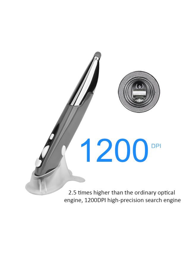 Generic Wireless Optical Pen Mouse Silver Grey  - Image 3