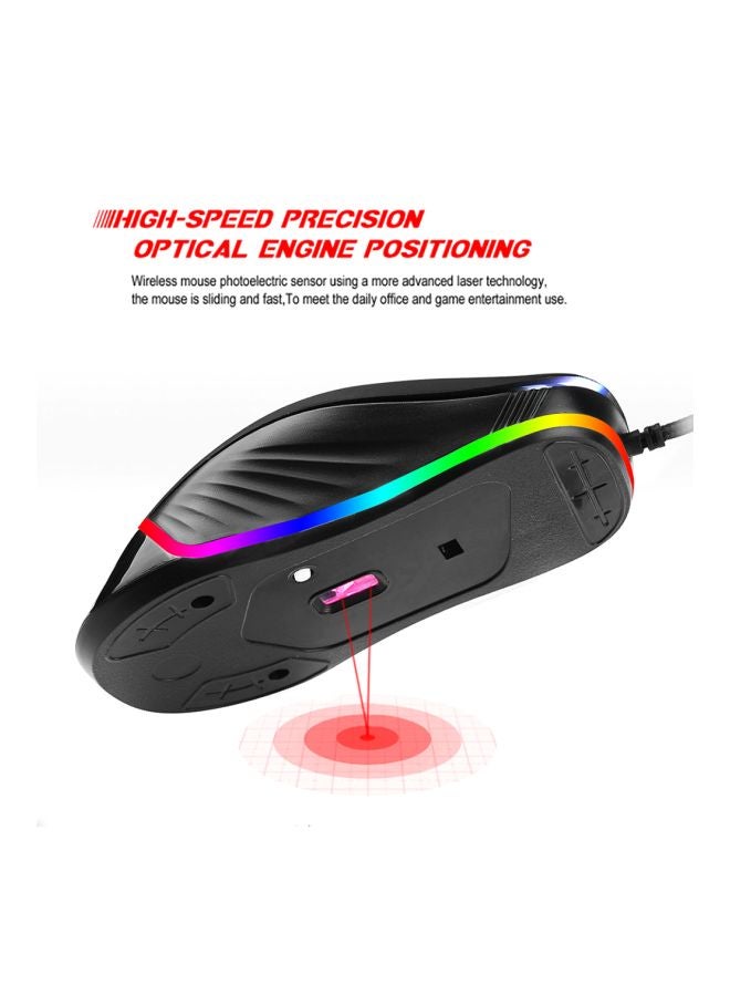 Wired LED Backlit Optical Gaming Mouse Black - Image 4