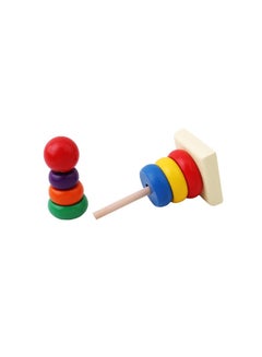 LW 8-Piece Stacking Stack Up Rainbow Tower Toys  - Image 2