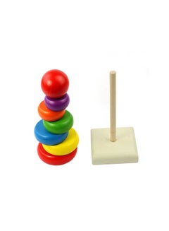 LW 8-Piece Stacking Stack Up Rainbow Tower Toys  - Image 3