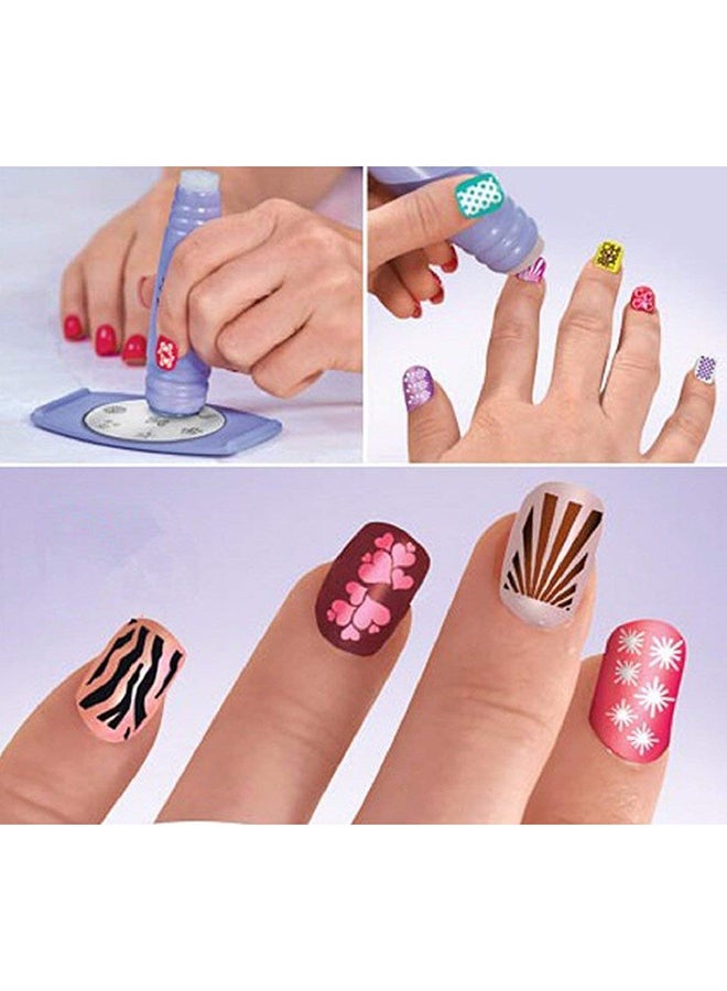 He Professional Nail Art Stamping Nail Polish Kit Purple  - Image 3