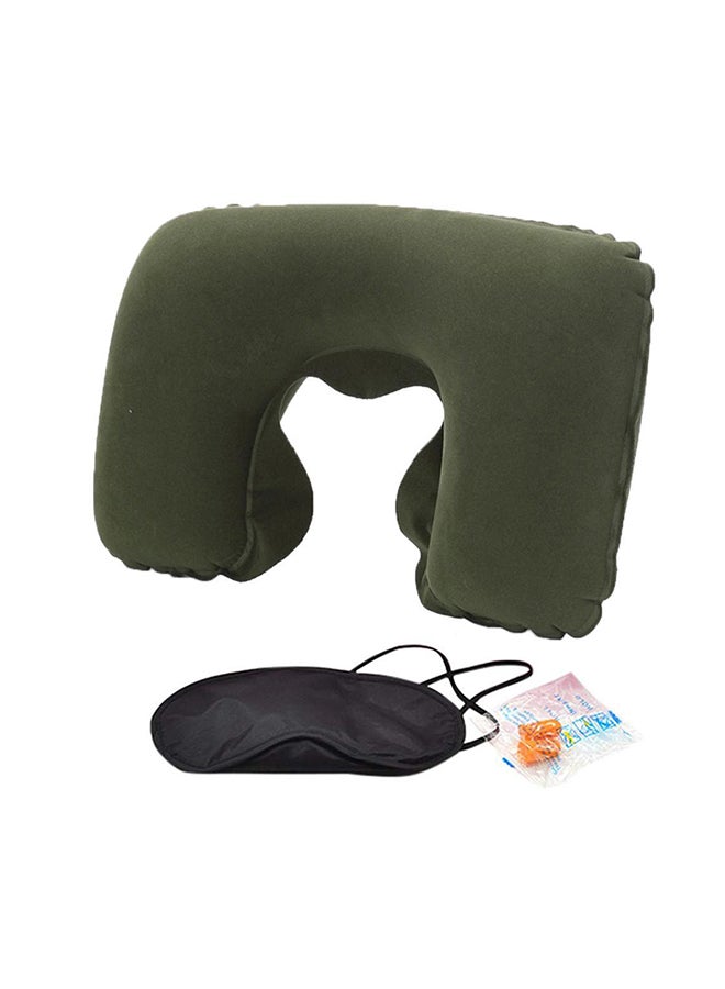 طقم أدوات سفر مكون من 3 قطع pvc أخضر آرمي 20×3×15سم