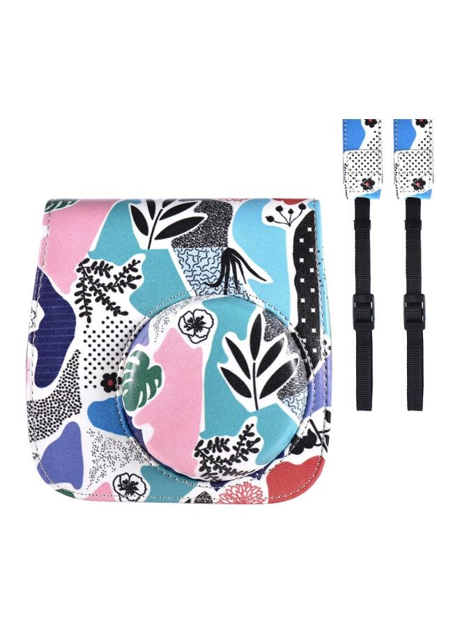 Generic - Protective Camera Case With Strap For Fujifilm Instax Mini 8+/8s/8/9 Camera Blue/Pink/White - Image 1
