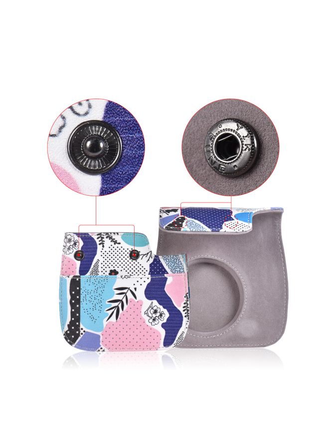 Generic - Protective Camera Case With Strap For Fujifilm Instax Mini 8+/8s/8/9 Camera Blue/Pink/White - Image 1