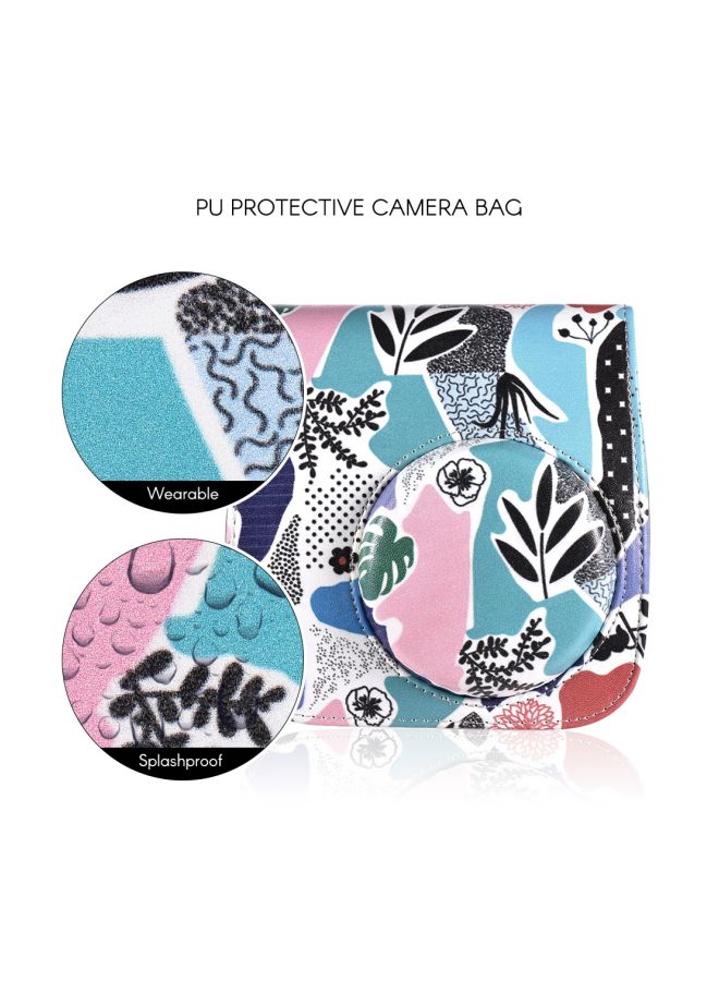 Generic - Protective Camera Case With Strap For Fujifilm Instax Mini 8+/8s/8/9 Camera Blue/Pink/White - Image 1