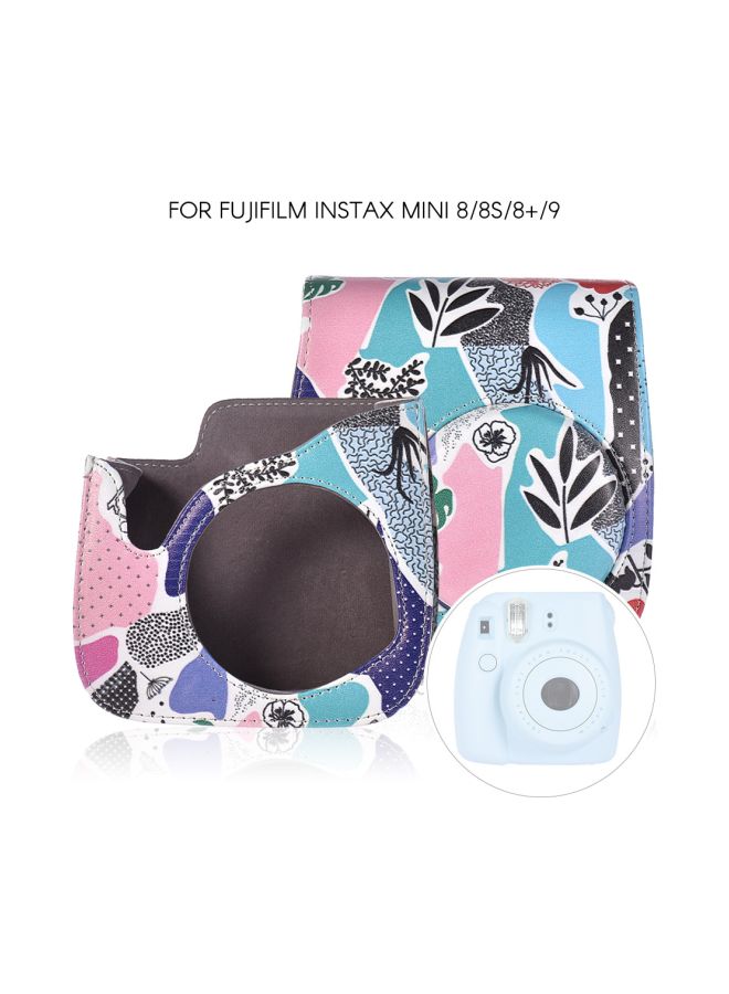 Generic - Protective Camera Case With Strap For Fujifilm Instax Mini 8+/8s/8/9 Camera Blue/Pink/White - Image 1