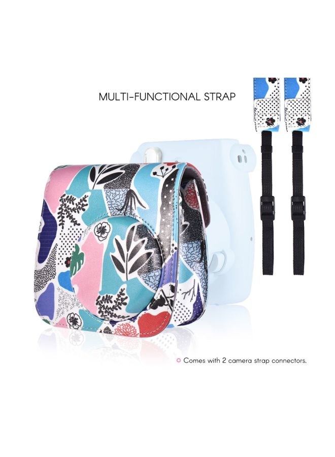 Generic - Protective Camera Case With Strap For Fujifilm Instax Mini 8+/8s/8/9 Camera Blue/Pink/White - Image 1
