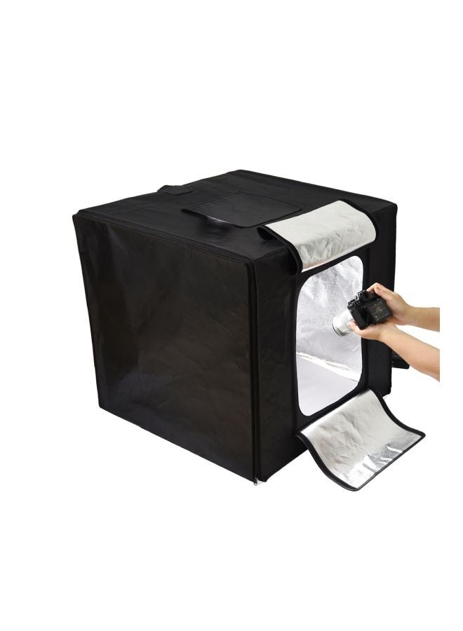 4-Piece LED Photography Studio Shooting Softbox Set Black/Silver