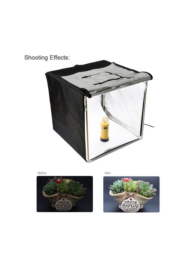 4-Piece LED Photography Studio Shooting Softbox Set Black/Silver