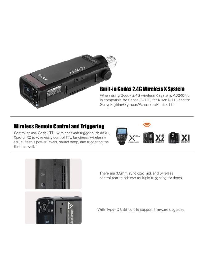 Godox AD200Pro Wireless Portable Pocket Flash - Image 5