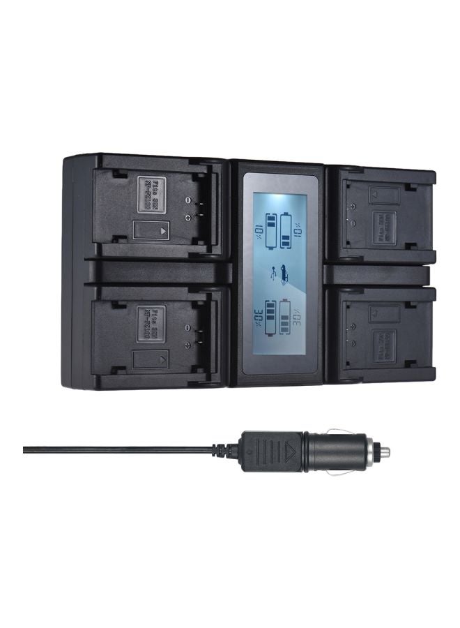أندوير شاحن بشاشة LCD ب4 قنوات لبطارية كاميرا سوني NP-FZ100 أسود - Image 2