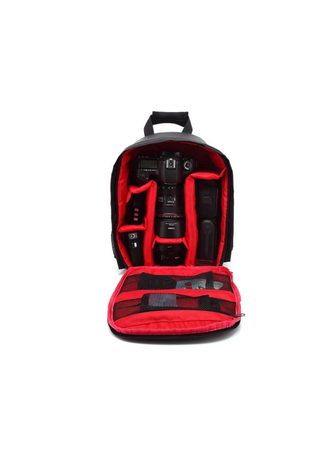 Multifunctional Digital Camera Backpack Red/Black  - Image 3