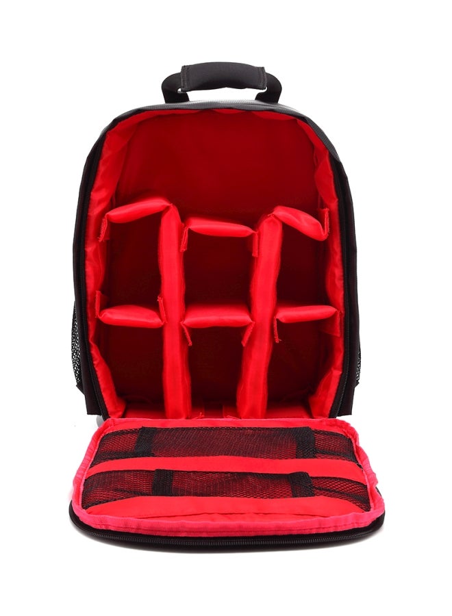 Multifunctional Digital Camera Backpack Red/Black  - Image 1