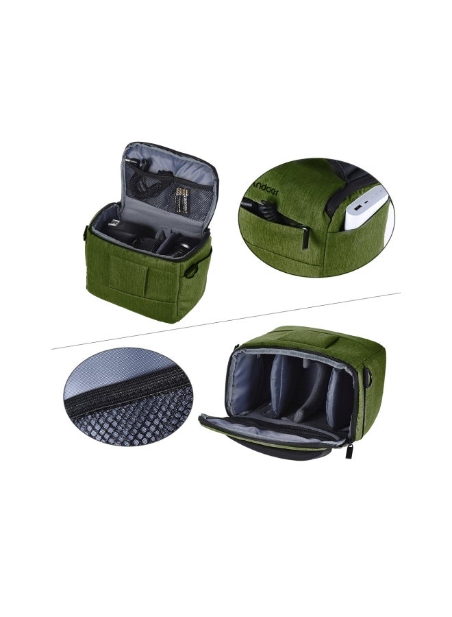 ANDOER Cuboid Shaped Camera Shoulder Bag Green  - Image 4
