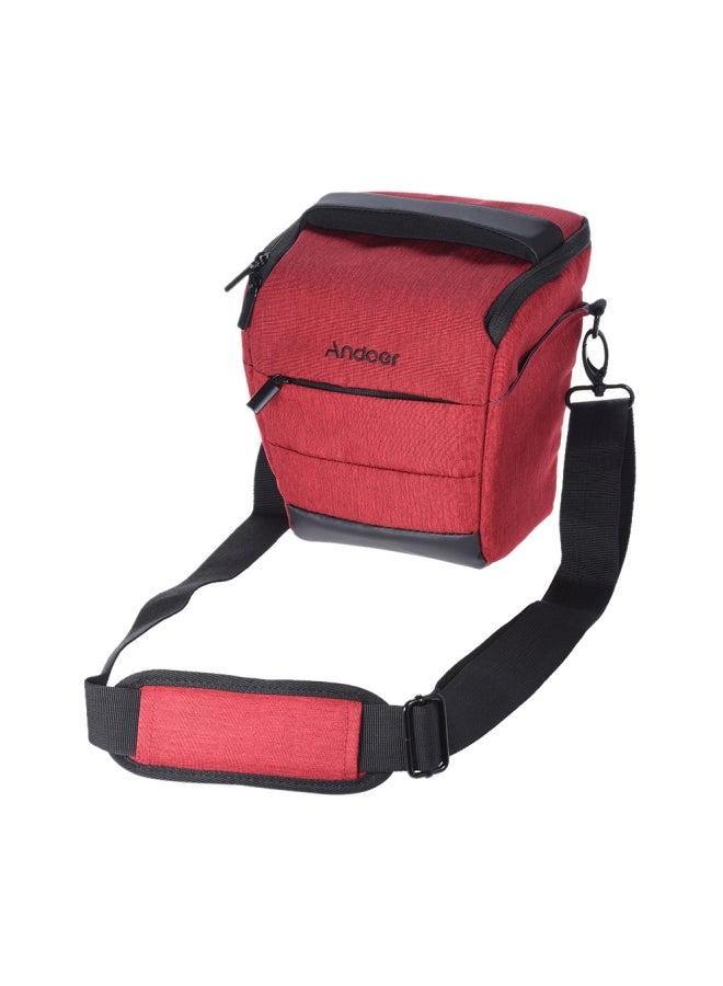 ANDOER Portable Camera Shoulder Bag Red/Black  - Image 1