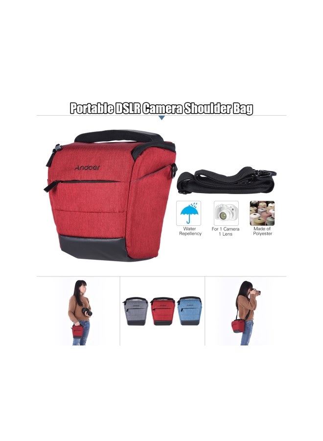 ANDOER Portable Camera Shoulder Bag Red/Black  - Image 2