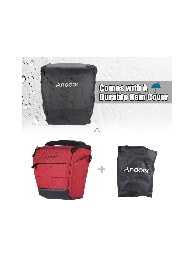 ANDOER Portable Camera Shoulder Bag Red/Black  - Image 3