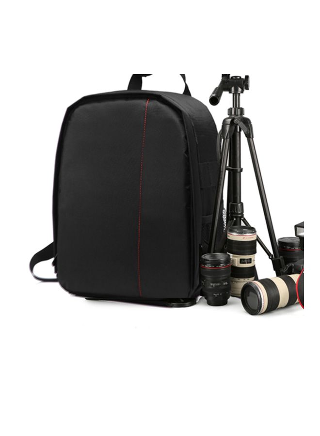 Waterproof Camera Backpack With Rain Cover Black/Red - Image 4