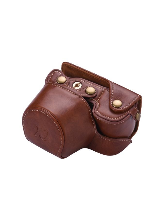 Protective Camera Case With Shoulder Strap For Sony Alpha A6300/A6000 Brown - Image 2