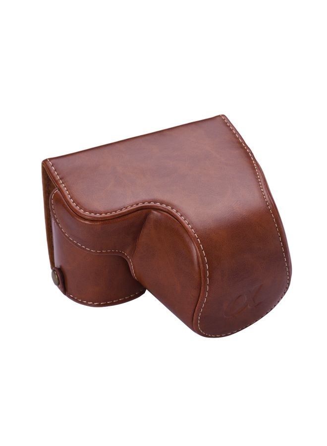 Protective Camera Case With Shoulder Strap For Sony Alpha A6300/A6000 Brown - Image 4