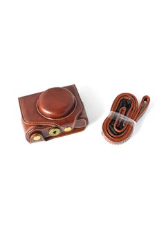 Generic Protective Camera Case With Strap For Canon Powershot G7 X Mark II/G7X II Coffee  - Image 2