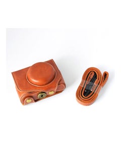 Generic Protective Camera Case With Strap For Canon Powershot G7 X Mark II/G7X II Brown  - Image 4