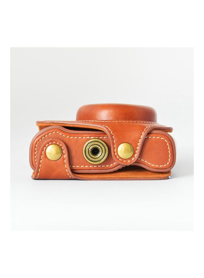 Generic - Protective Camera Case With Strap For Canon Powershot G7 X Mark II/G7X II Brown - Image 1