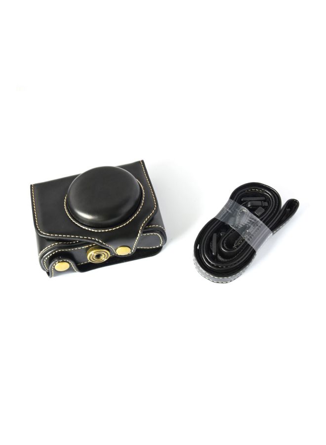 Generic Protective Camera Case With Strap For Canon Powershot G7 X Mark II/G7X II Black  - Image 2