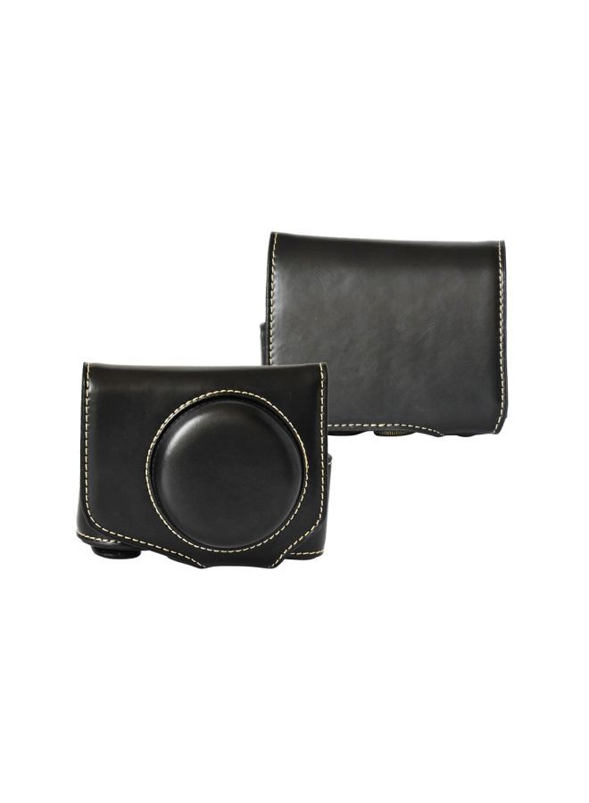 Generic Protective Camera Case With Strap For Canon Powershot G7 X Mark II/G7X II Black  - Image 4