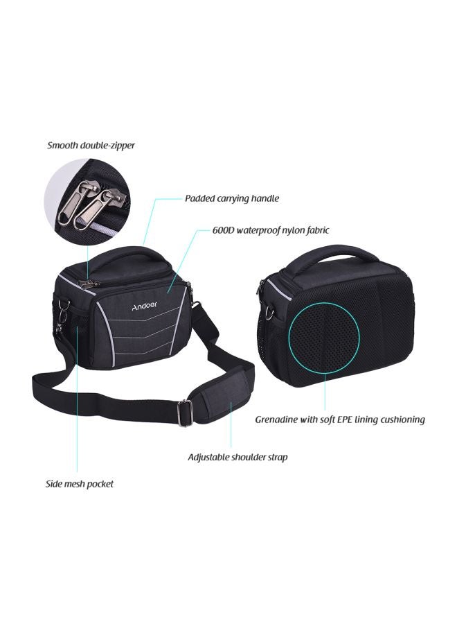 ANDOER Waterproof Camera Messenger Bag Black  - Image 3