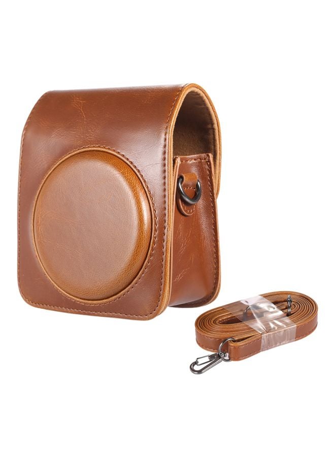 Case Cover With Strap For Fujifilm Instax Mini 70 Brown - Image 1