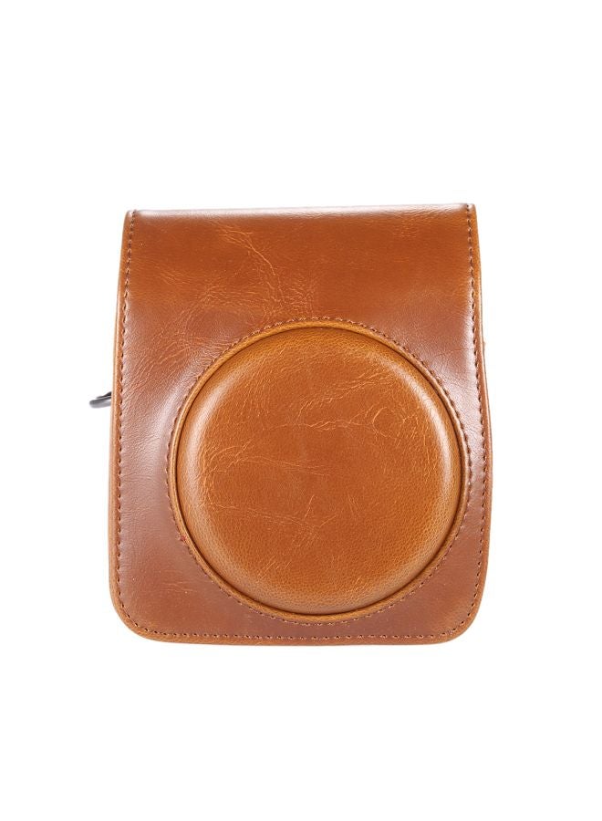Case Cover With Strap For Fujifilm Instax Mini 70 Brown - Image 5