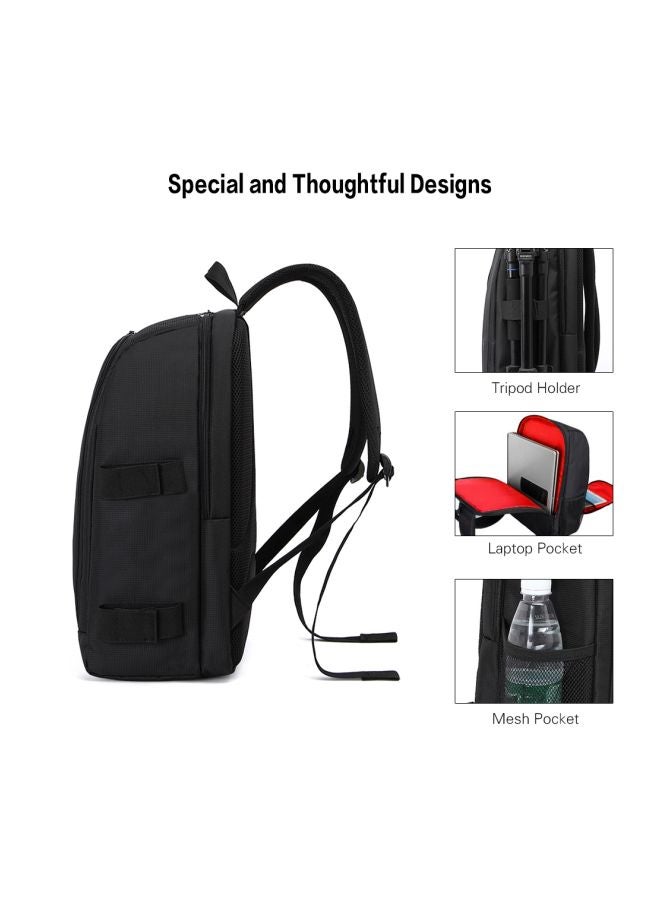 HUWANG Waterproof Camera Backpack Red  - Image 3