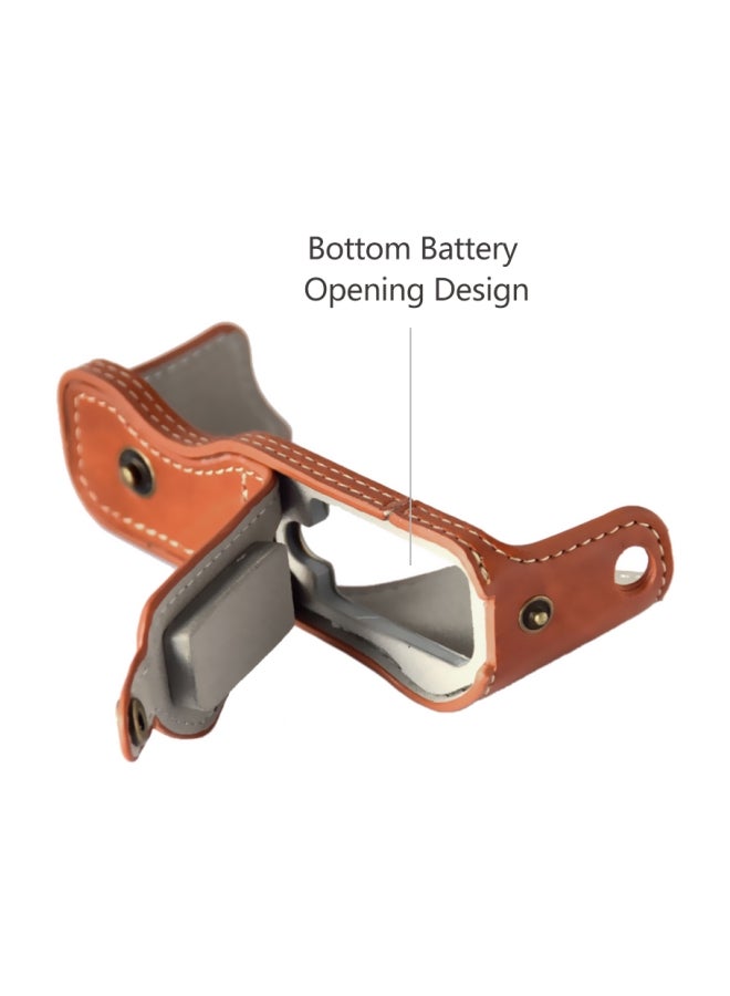 Generic - Protective Camera Cover With Shoulder Strap For Canon PowerShot G7X Mark II/G7X II Brown - Image 1