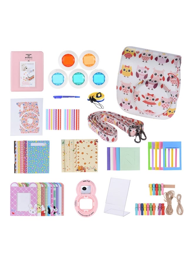 ANDOER 14-In-1 Accessories Kit For Fujifilm Instax Mini 8/8+/8s/9 w Blue/Pink/White  - Image 1