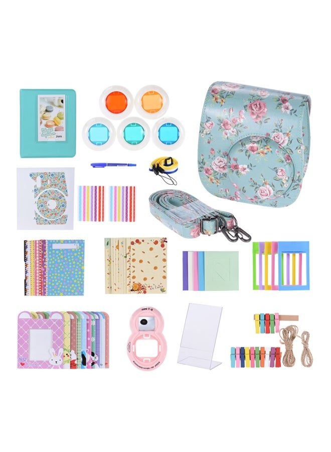 ANDOER 14-In-1 Accessories Kit For Fujifilm Instax Mini 8/8+/8s/9 w Blue/Pink/Green  - Image 1