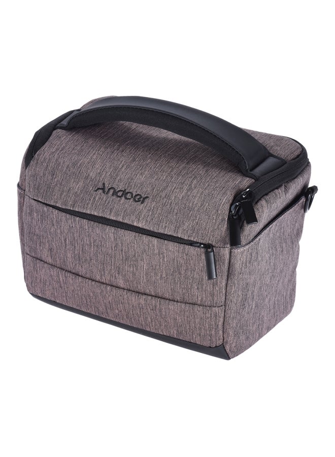 ANDOER Polyester DSLR Camera Shoulder Bag Grey/Black  - Image 2