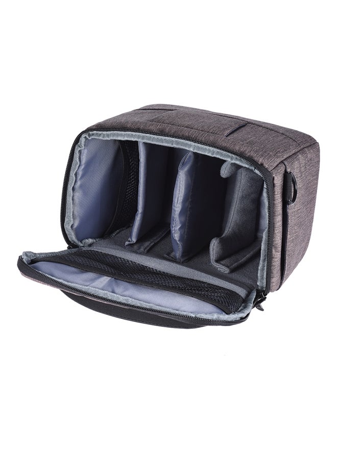 ANDOER Polyester DSLR Camera Shoulder Bag Grey/Black  - Image 3