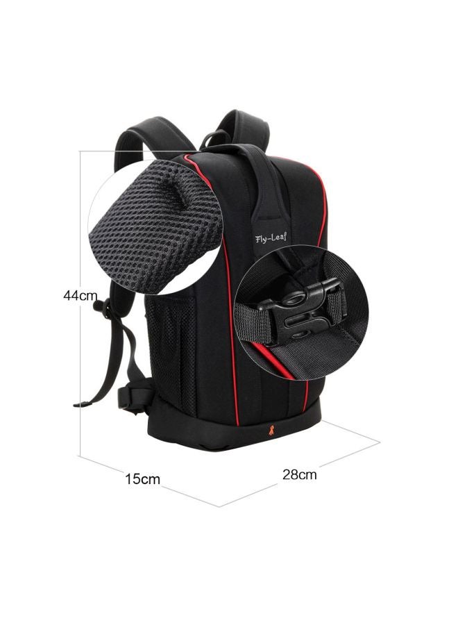 Fly Leaf Waterproof DSLR Camera Backpack Black - Image 3