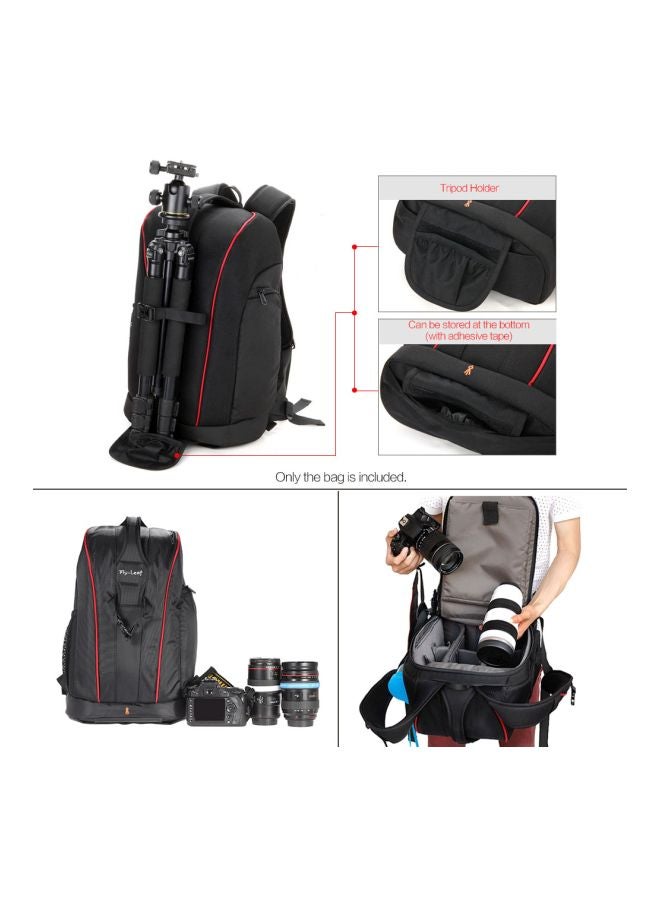 Fly Leaf Waterproof DSLR Camera Backpack Black - Image 5