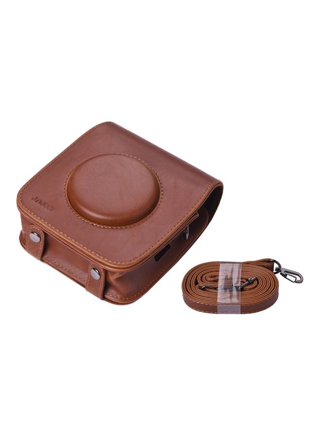 ANDOER Protective Case With Shoulder Strap For Fujifilm Instax SQ10 Brown  - Image 1