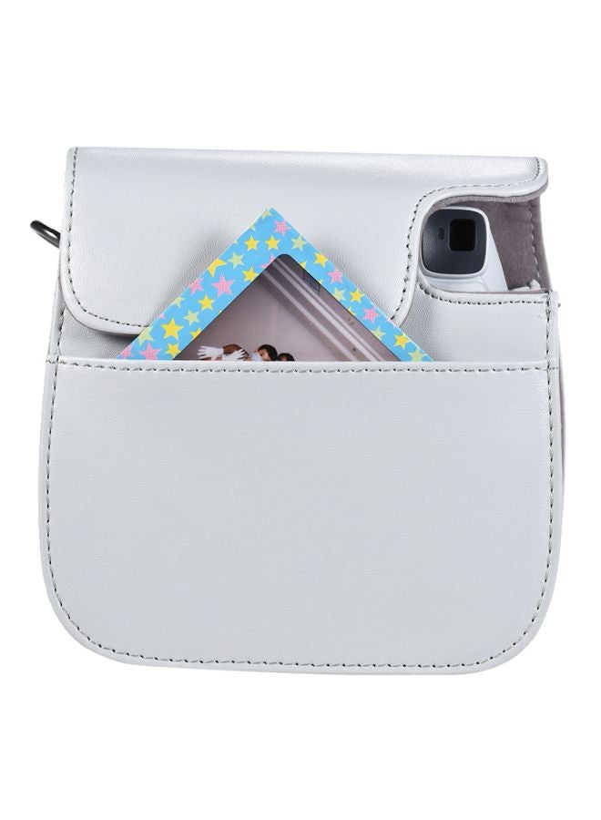 ANDOER Protective Camera Case With Strap For Fujifilm Instax Mini 9/8/8+/8s White - Image 5