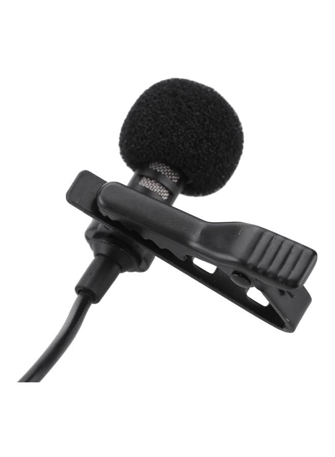 Generic - Portable Clip-On Lapel Lavalier Condenser Microphone LU-D3271 Black - Image 1