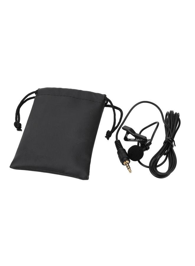 Generic - Portable Clip-On Lapel Lavalier Condenser Microphone LU-D3271 Black - Image 1