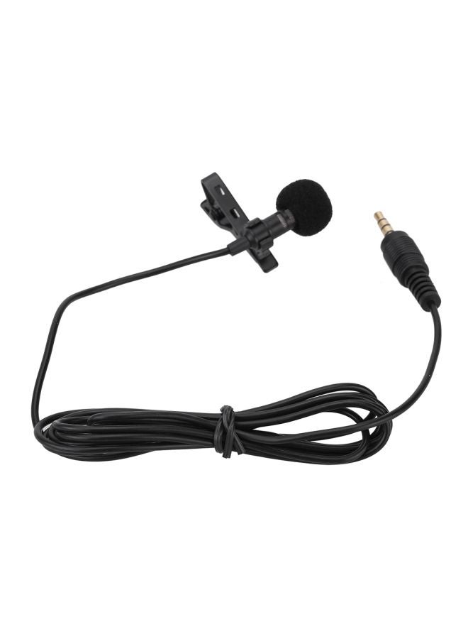 Generic - Portable Clip-On Lapel Lavalier Condenser Microphone LU-D3271 Black - Image 1