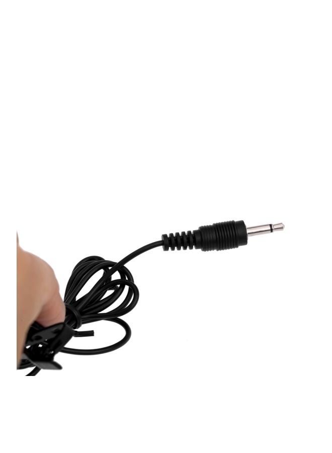 Generic Lavalier Clip Metal Stereo Microphone LU-D1701 Black  - Image 2